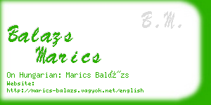 balazs marics business card